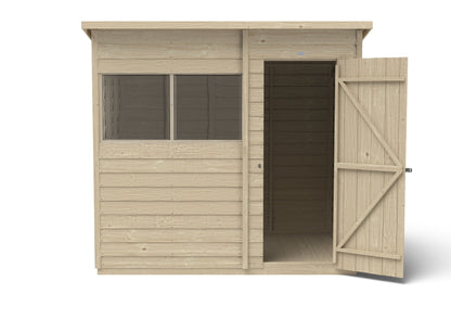 4LIFE Overlap Pressure Treated Pent Shed (HD) - 7 x 5ft