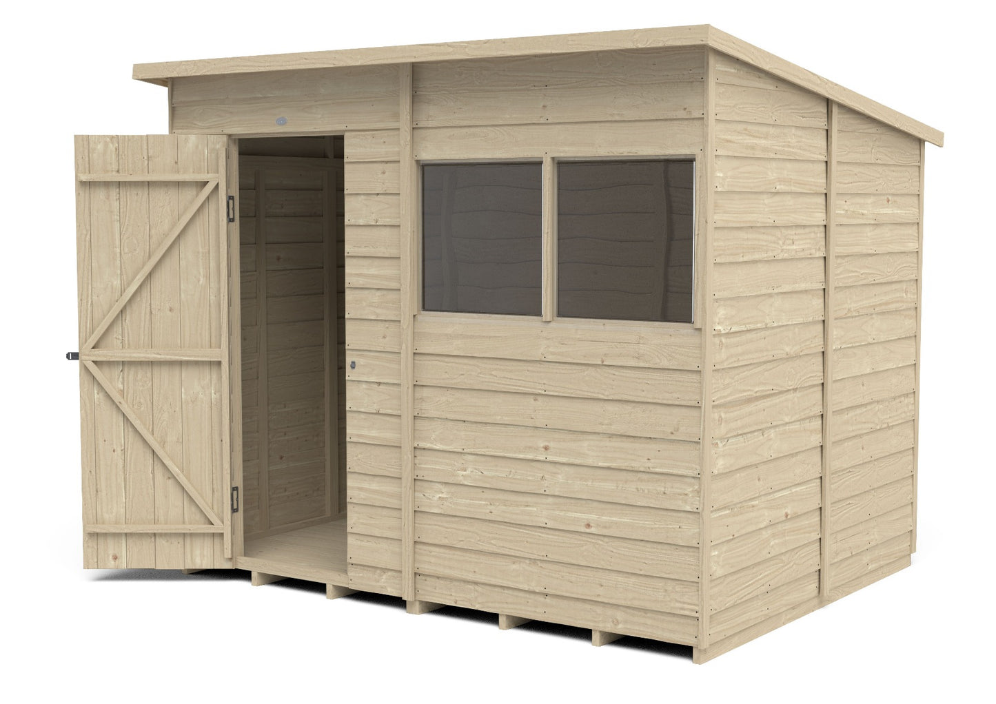 4LIFE Overlap Pressure Treated Pent Shed (HD) - 8 x 6ft