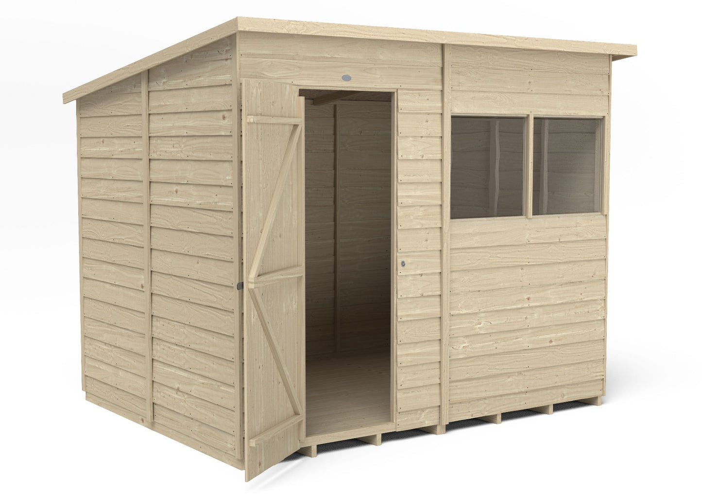 4LIFE Overlap Pressure Treated Pent Shed (HD) - 8 x 6ft