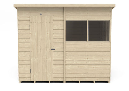 4LIFE Overlap Pressure Treated Pent Shed (HD) - 8 x 6ft