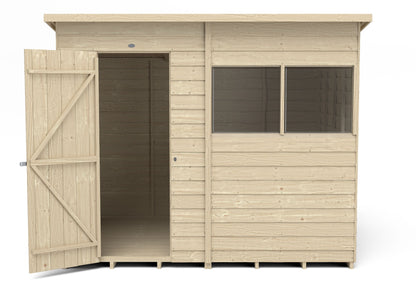 4LIFE Overlap Pressure Treated Pent Shed (HD) - 8 x 6ft