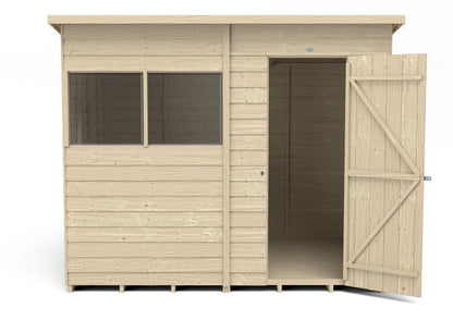 4LIFE Overlap Pressure Treated Pent Shed (HD) - 8 x 6ft