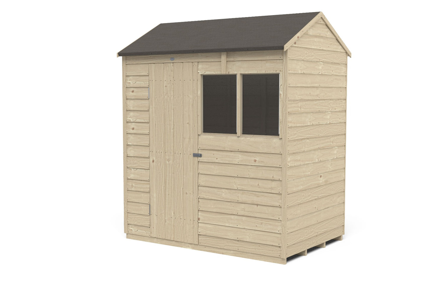 4LIFE Overlap Pressure Treated Reverse Apex Shed (HD) - 6 x 4ft