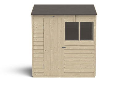 4LIFE Overlap Pressure Treated Reverse Apex Shed (HD) - 6 x 4ft