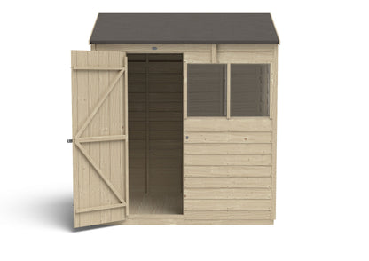 4LIFE Overlap Pressure Treated Reverse Apex Shed (HD) - 6 x 4ft