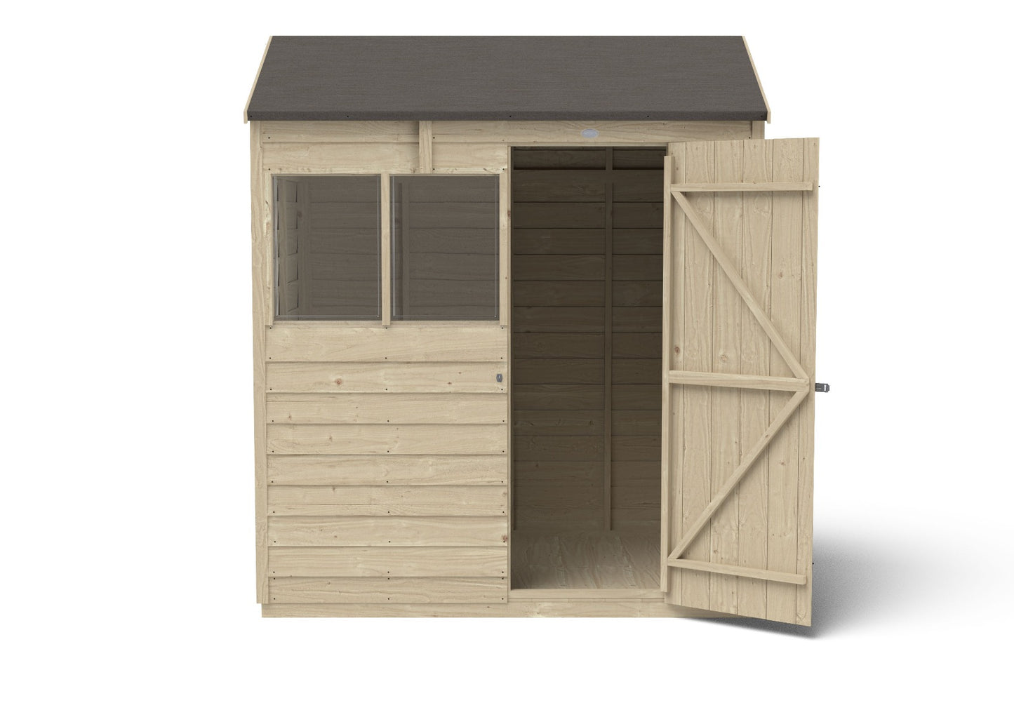 4LIFE Overlap Pressure Treated Reverse Apex Shed (HD) - 6 x 4ft