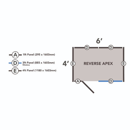 4LIFE Overlap Pressure Treated Reverse Apex Shed (HD) - 6 x 4ft