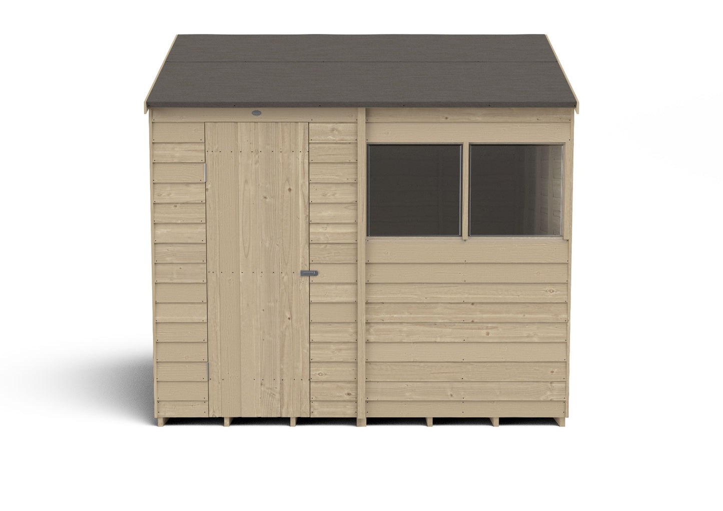 4LIFE Overlap Pressure Treated Reverse Apex Shed (HD) - 8 x 6ft