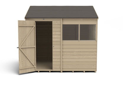 4LIFE Overlap Pressure Treated Reverse Apex Shed (HD) - 8 x 6ft