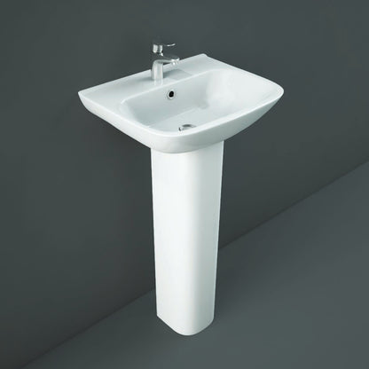 RAK Ceramics Origin 370mm Pedestal Basin 1 Tap Hole White