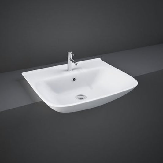 RAK Ceramics Origin 520mm Semi Recessed Basin 1 Tap Hole