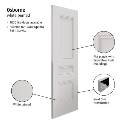 Image for JB Kind Osborne White Primed Internal Fire Door