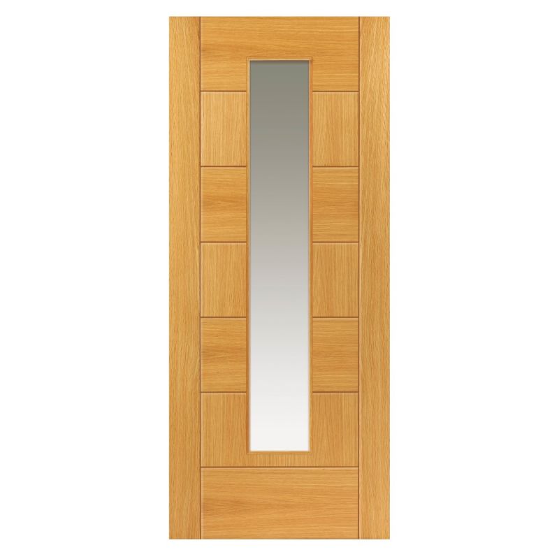 JB Kind Oak Sirocco Glazed Pre-Finished Internal Door 1981 X 686 X 35mm