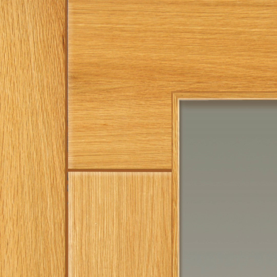 Image for JB Kind Oak Sirocco Glazed Pre-Finished Internal Door