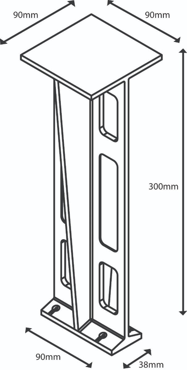 Forgefix Loft Leg 300mm x 90mm x 90mm (Box of 12)