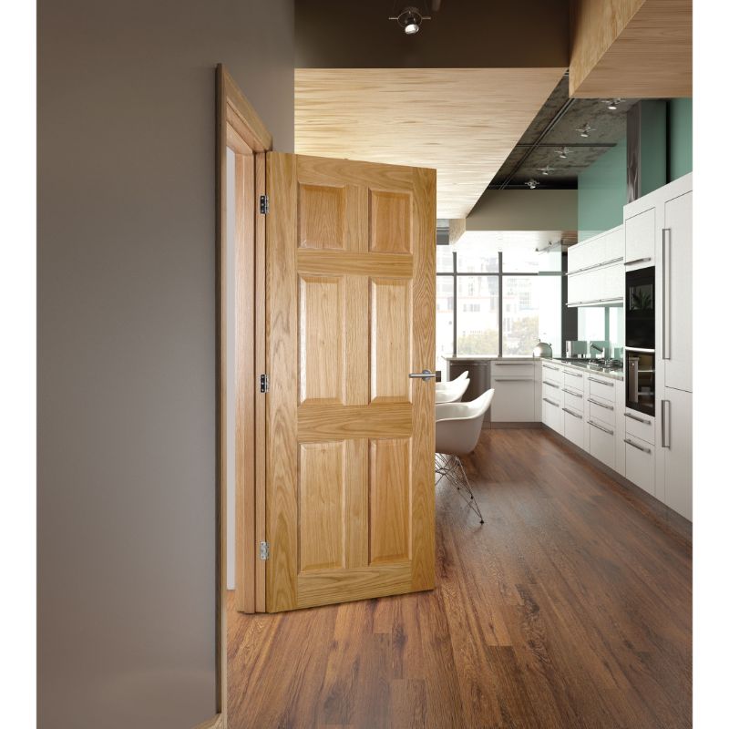 Image for Deanta Oxford Interior Oak Door - 2040 x 726 x 40 mm