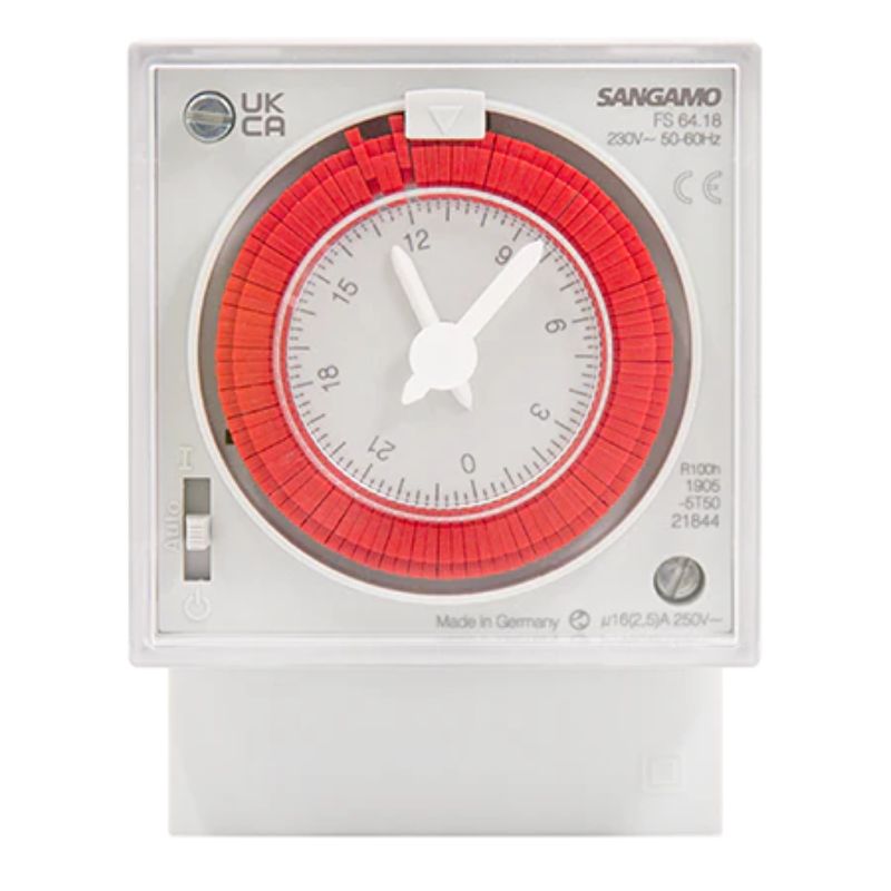 Sangamo PA16621 Standard Panel Switch - 24 Hr Timer w/ Battery 15 Minute Segments (72mm x 72mm)