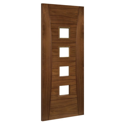 Image for Deanta Pamplona Glazed Interior Walnut Fire Door 1981 x 610 x 45mm