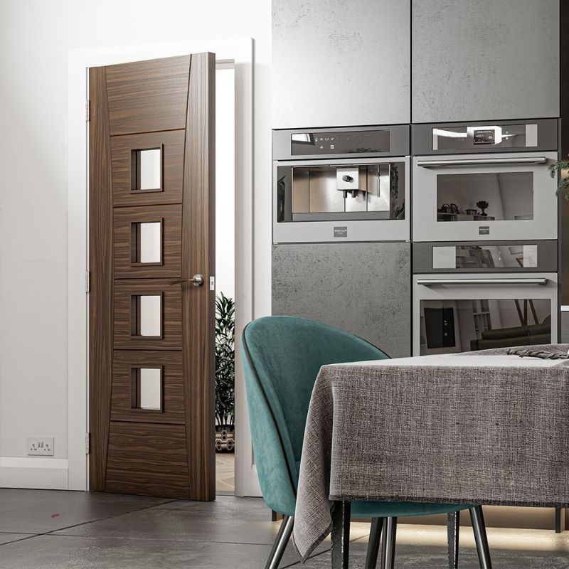 Image for Deanta Pamplona Glazed Interior Walnut Door