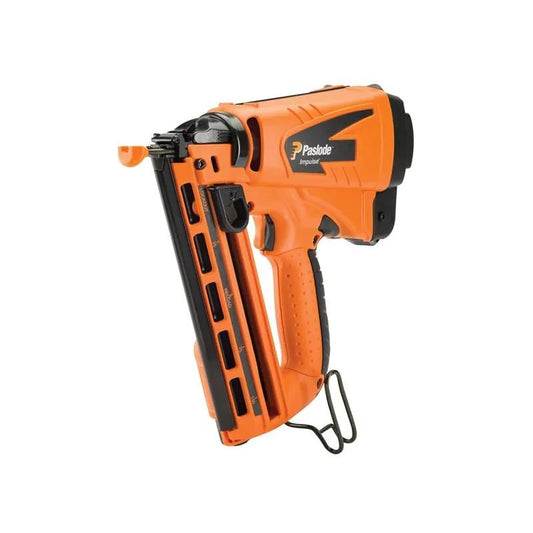 Paslode IM65 7.4v Cordless Angled Nail Gun Kit w/ Battery, Charger and Carry Case 