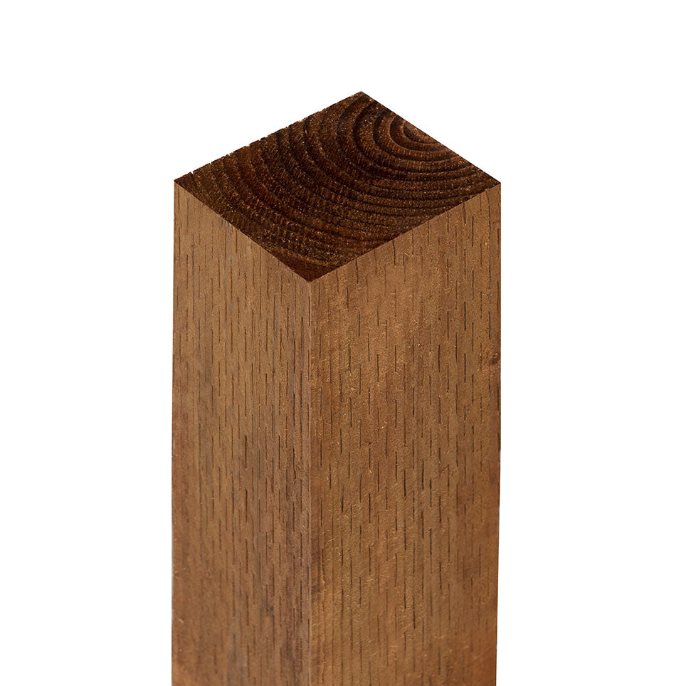 Forest Brown Incised Fence Post - H 240 x W 10 x D 10cm