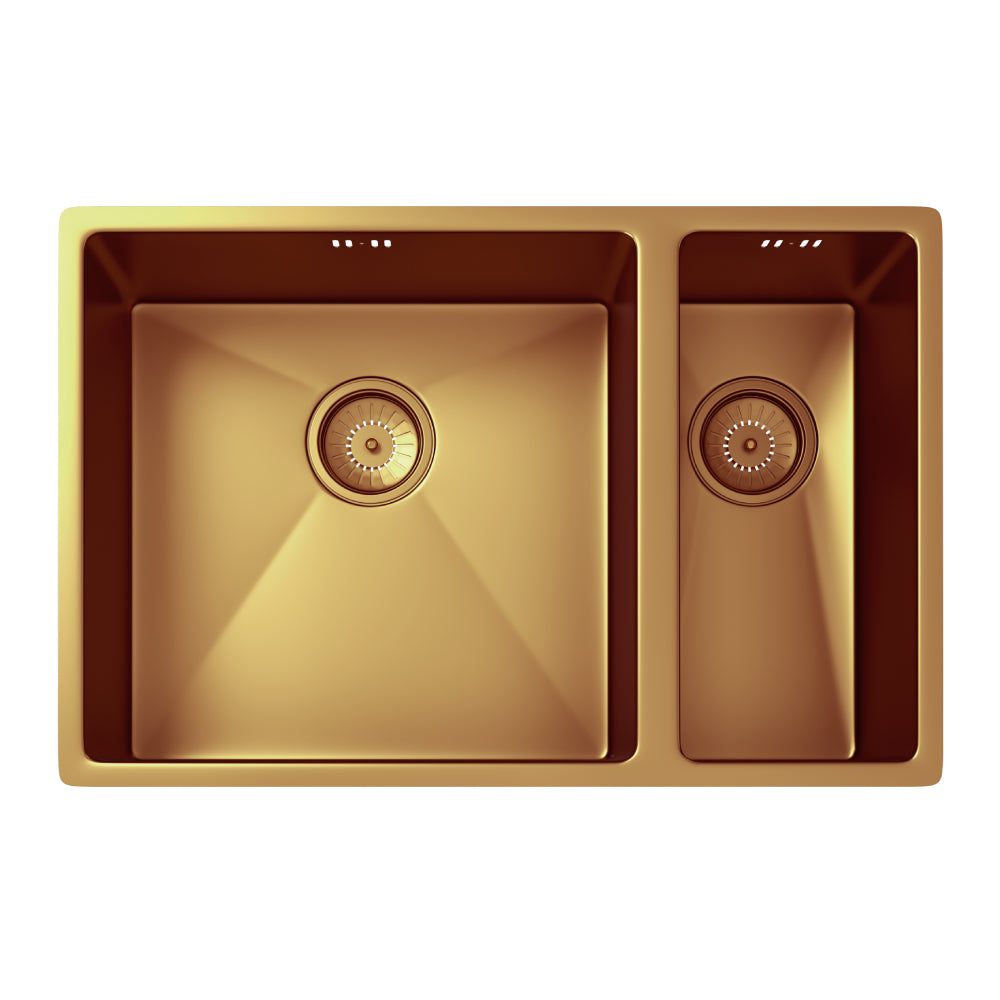 Ellsi Elite 1.5 Bowl Inset/Undermount Stainless Steel Kitchen Sink - Copper