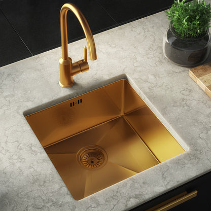 Ellsi Elite 1 Bowl Inset/Undermount Stainless Steel Kitchen Sink