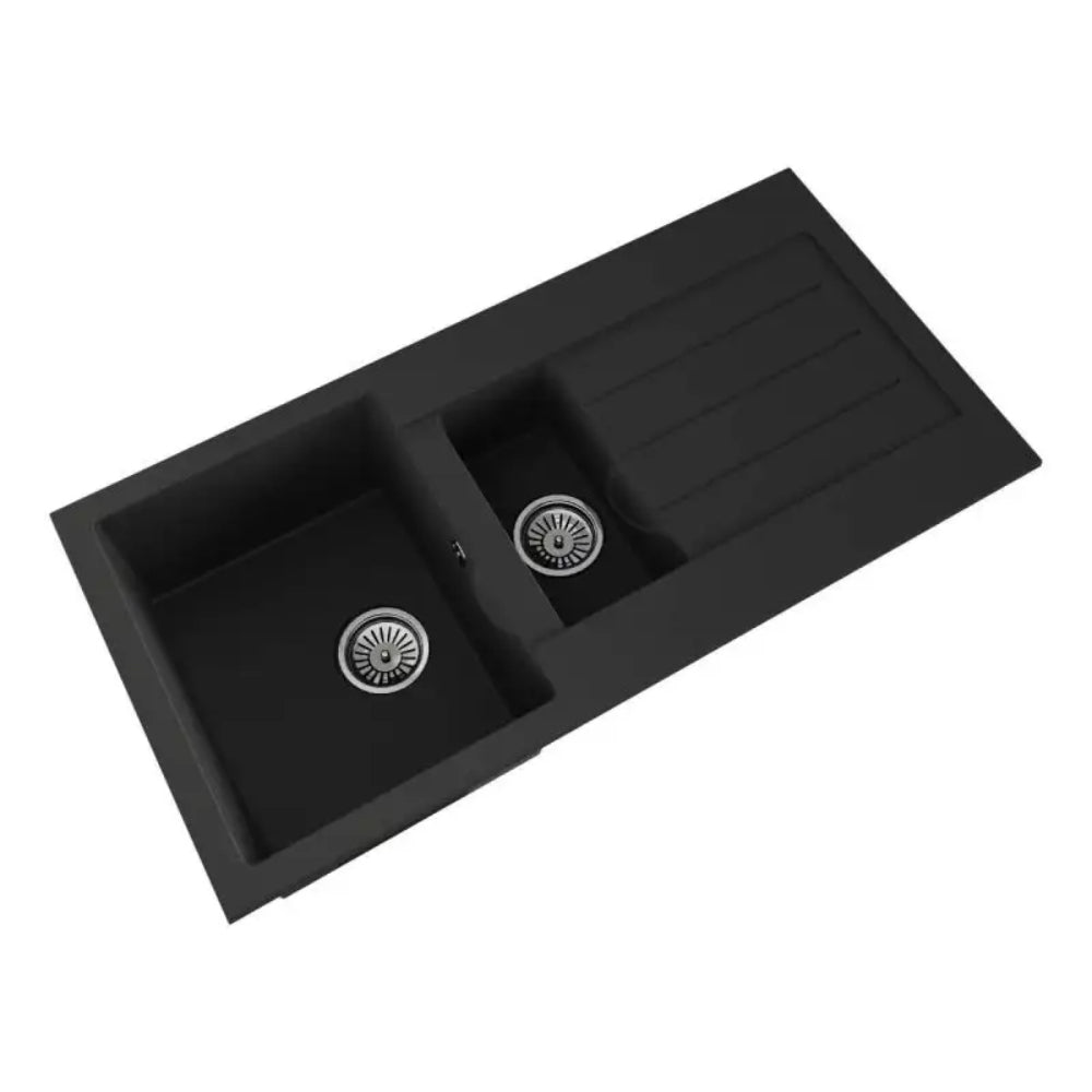 Ellsi Comite 1.5 Bowl Inset Kitchen Sink - Black