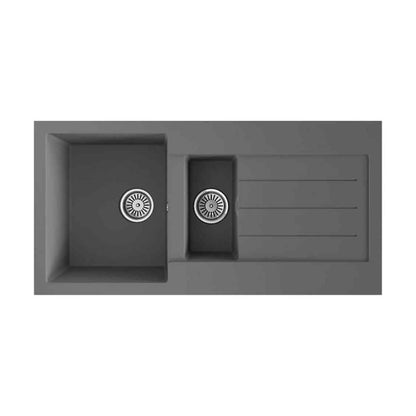 Ellsi Comite 1.5 Bowl Inset Kitchen Sink - Grey