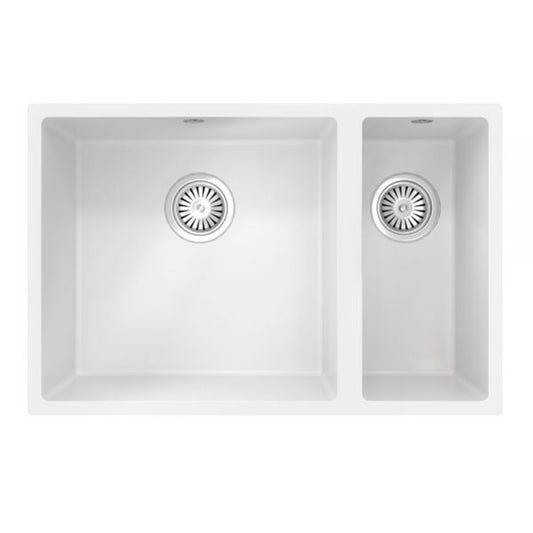 Ellsi Comite 1.5 Bowl Inset/Undermount Kitchen Sink - Matt White