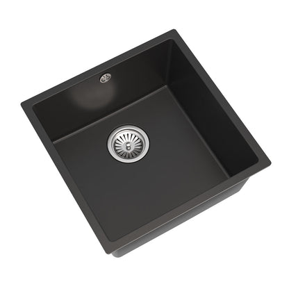 Ellsi Comite 1 Bowl Inset/Undermount Kitchen Sink - Matt Black