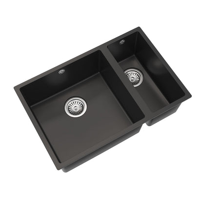 Ellsi Comite 1.5 Bowl Inset/Undermount Kitchen Sink - Matt Black