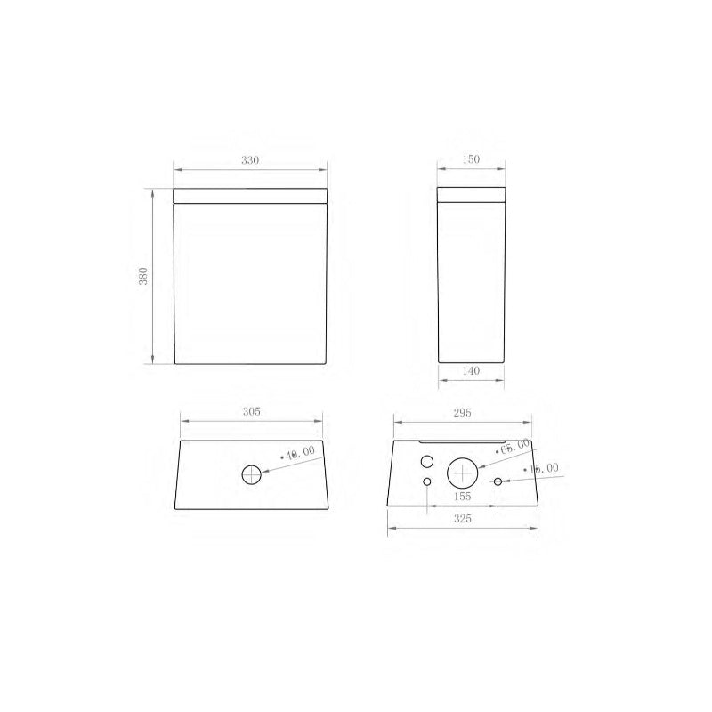 Aqua Piccolo Close Coupled Cistern