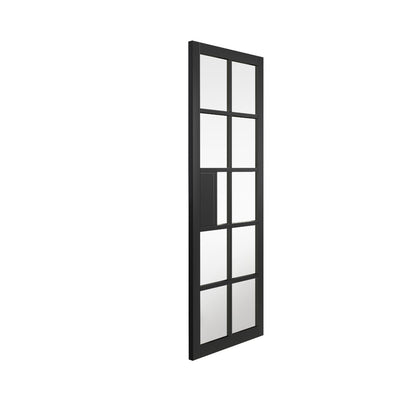 JB Kind Plaza Black Clear Glass Internal Door