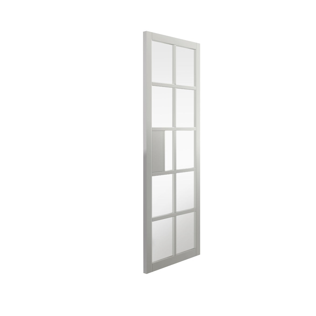 JB Kind Plaza White Clear Glass Internal Door