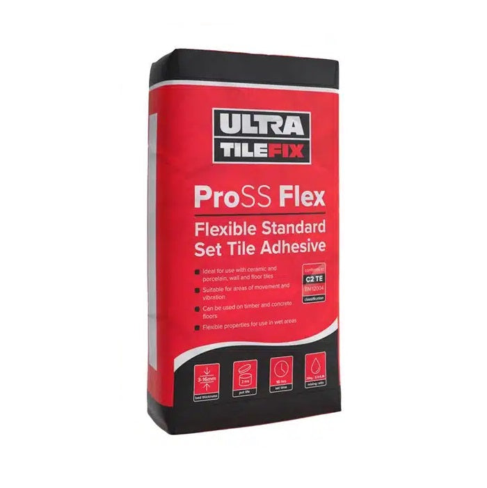 Ultra Tile 20Kg ProSS Flex Flexible Standard Set Adhesive - All Colours