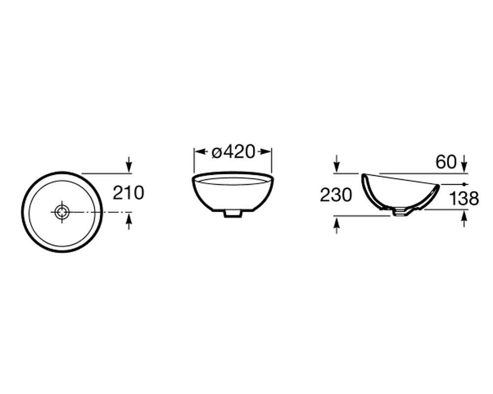 Image for Roca -Bol 420Mm Countertop Basin -White