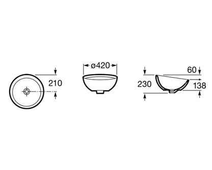 Image for Roca -Bol 420Mm Countertop Basin -White