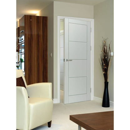 JB Kind White Primed Moulded Panel Quattro Internal Fire Door 1981 X 686 X 44mm