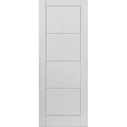 JB Kind Quattro White Primed Moulded Panel Internal Fire Door FD30 - 1981mm x 610mm 