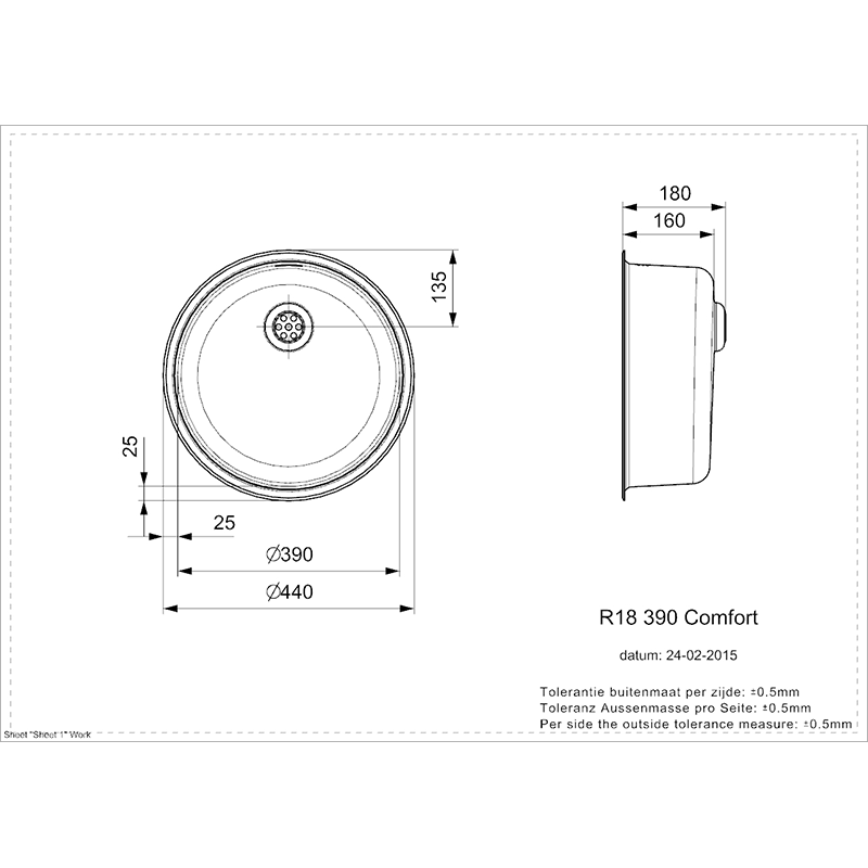 Reginox Comfort R18 390 Stainless Steel Inset Kitchen Sink