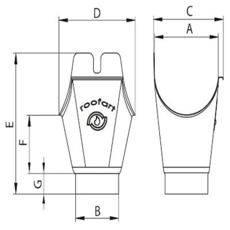 Roofart Gutter Outlet - Full Range