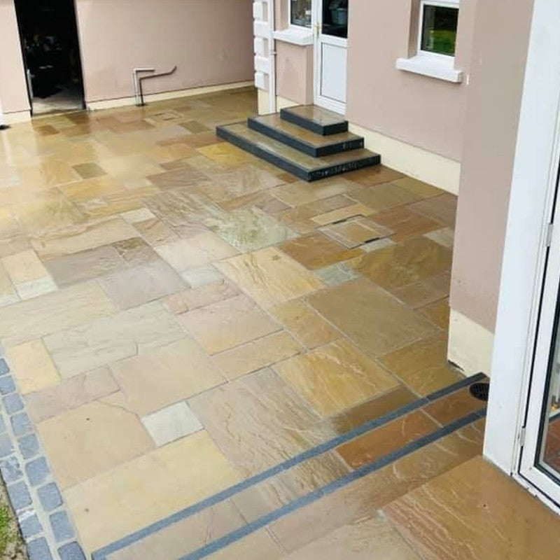 Chivas Raj Green Sandstone Paving Pack (19.50m2 - 66 Slabs / Mixed Pack)