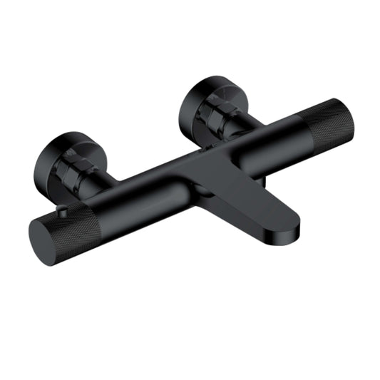 RAK Ceramics Amalfi Wall Mounted Exposed Thermostatic Bath Shower Mixer in Matt Black