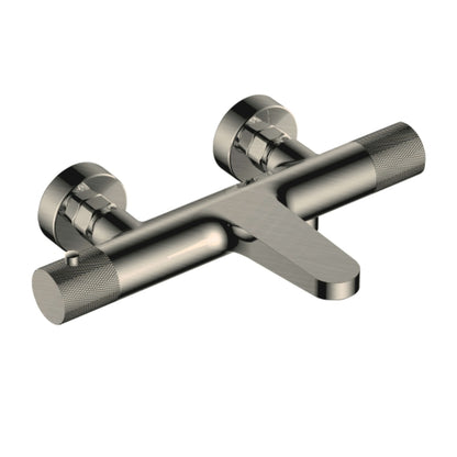 RAK Ceramics Amalfi Wall Mounted Exposed Thermostatic Bath Shower Mixer in Brushed Nickel