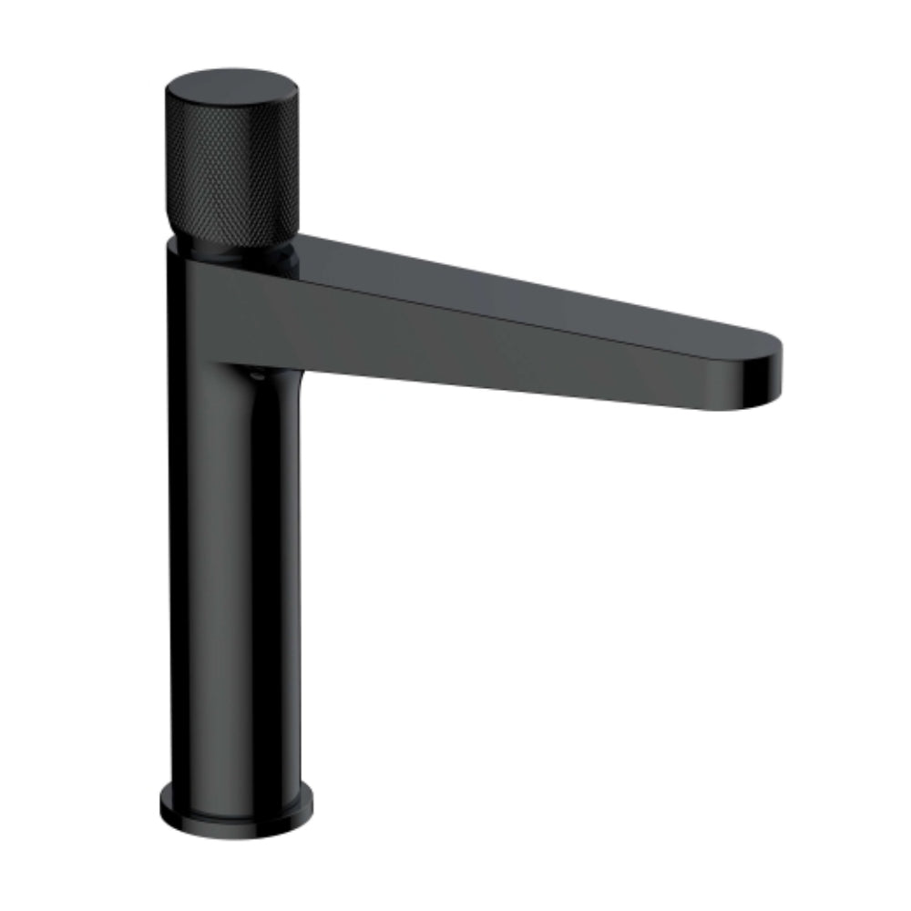 RAK Ceramics Amalfi Mid Height Basin Mixer Tap in Matt Black