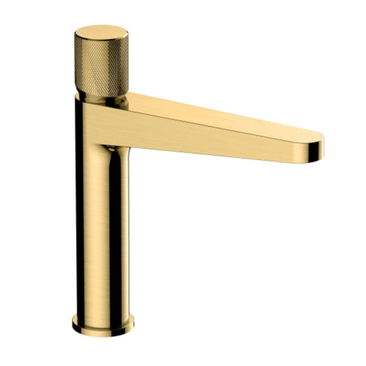 RAK Ceramics Amalfi Mid Height Basin Mixer Tap in Brushed Gold