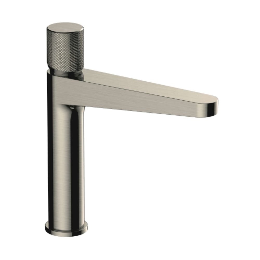 RAK Ceramics Amalfi Mid Height Basin Mixer Tap in Brushed Nickel