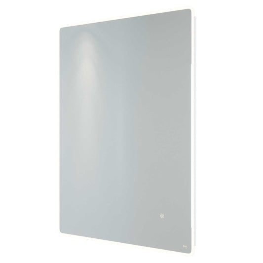 RAK Ceramics Amethyst Portrait LED Mirror with Switch and Demister Pad 800mm H x 600mm W Illuminated