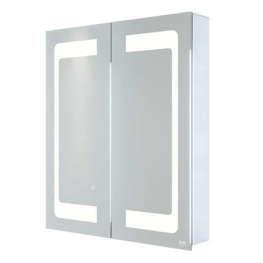 RAK Ceramics Aphrodite 600mm x 700mm Touch Sensor 2 Door LED Mirrored Cabinet with Shaver Socket